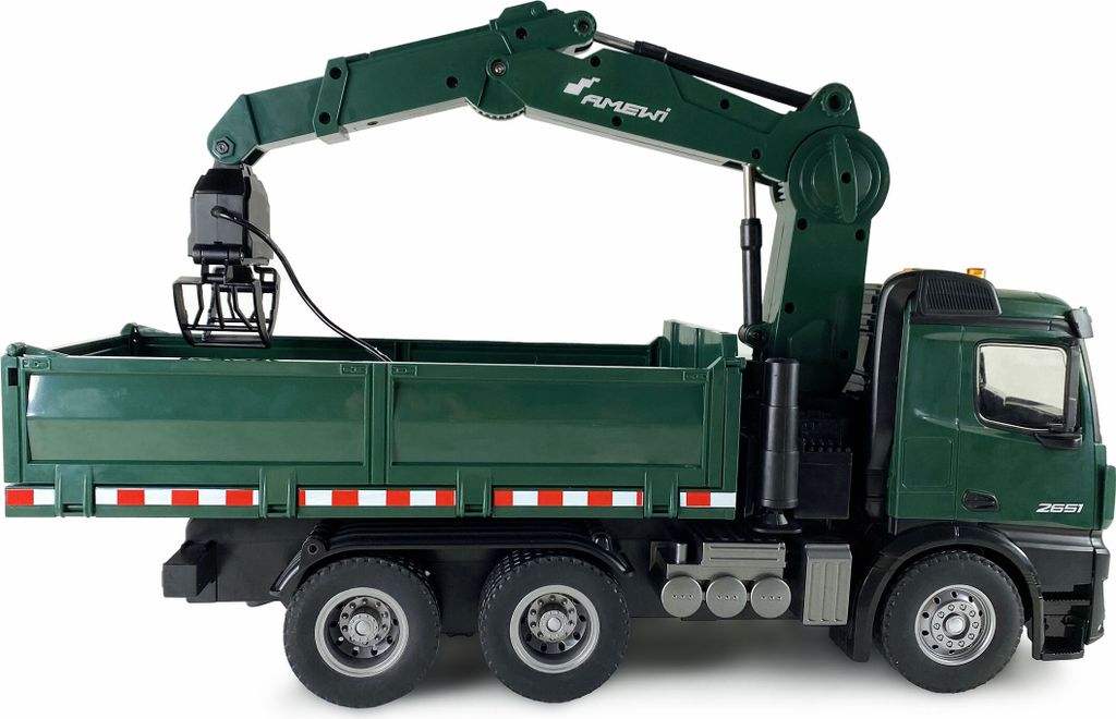 Amewi RC Baustelle MB Kranwagen+Kipper grün LiIon Immagine del prodotto 