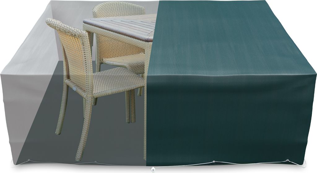 Kronenburg Schutzhülle für Möbelsets - rechteckig 70 x 200 x 160 cm - wasserdicht – Abdeckhaube für Sitzgarnituren, Tisch & Stühle - grün