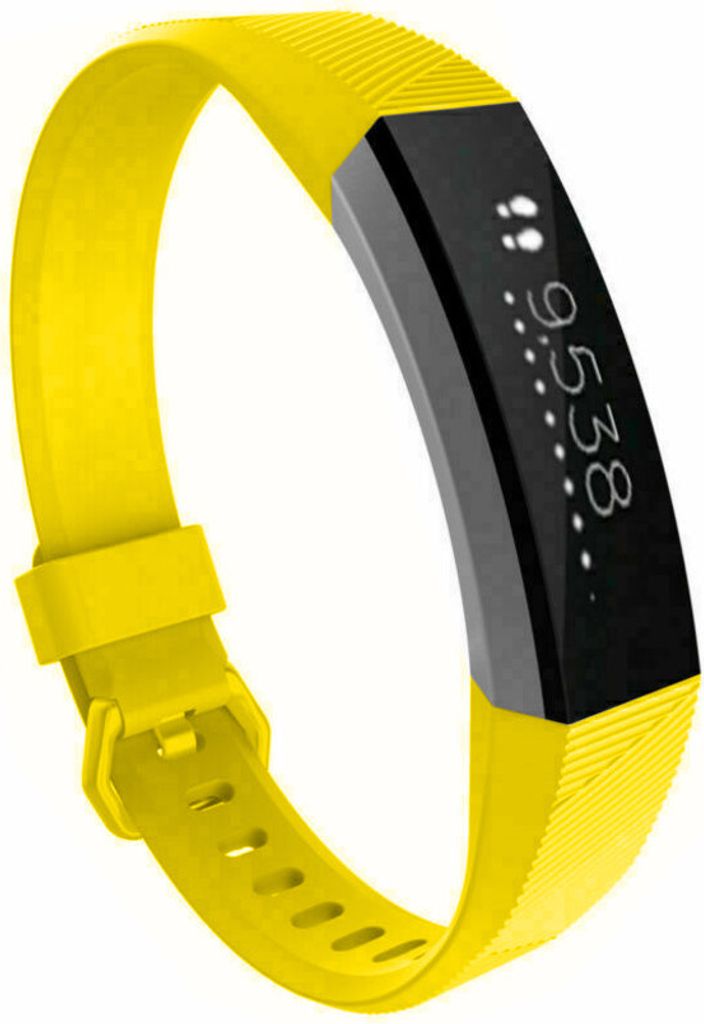 Strap-it Fitbit Alta / Alta HR Silikonarmband (Gelb) - Große: S/M