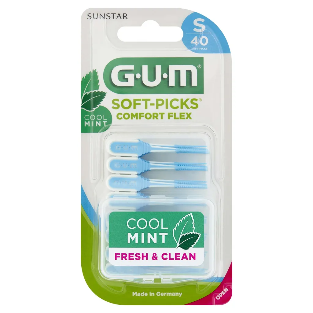 GUM Soft-Picks Comfort Flex S 40 Pezzi - Scovolini Menta per Placca