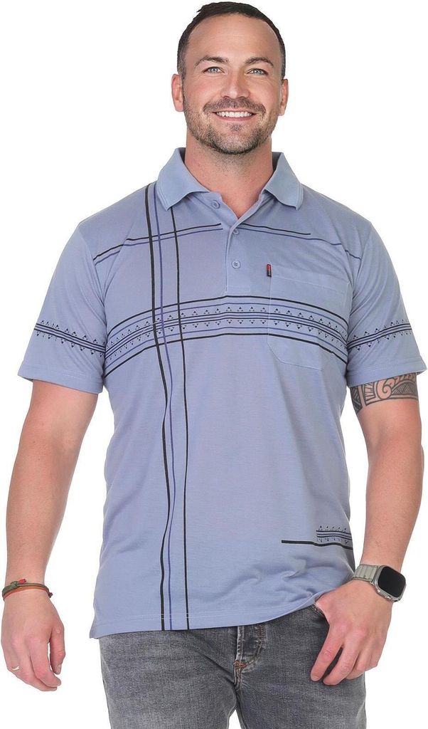 Herren Poloshirt Sommer Polo-Hemd Kurzarm, Grau/XL/52