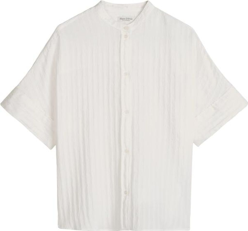 Woven Blouses Shortsleeve 1172 Grey White Größe 44