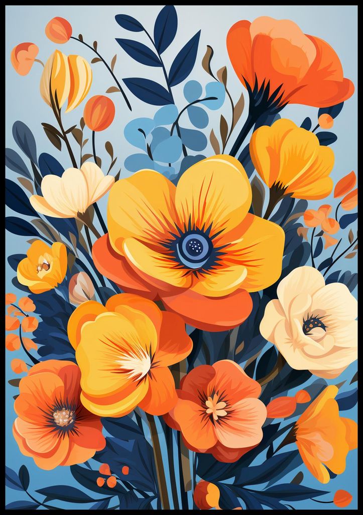 Plakat 70x100cm Blumenmajestät