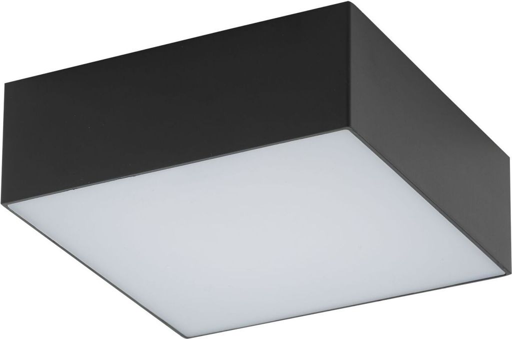 LED Deckenleuchte warmweiß 3000 K 1200 lm 11 cm breit Schwarz quadratisch Modern