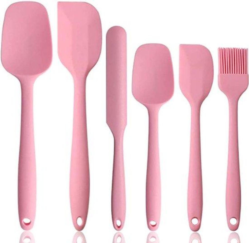 Hitzebeständige Silikonschaber mit Metallkern rosa
