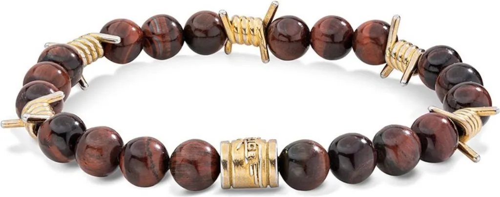Idée Cadeau Homme : Bracelet Police PEJGB2112334 Cuir et Acier Noir