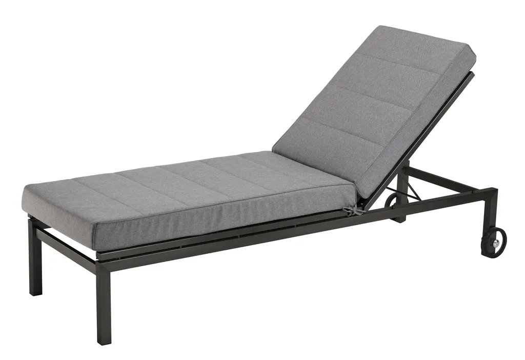 Coussin de jardin 60x200 cm rembourré et résistant pour chaise longue