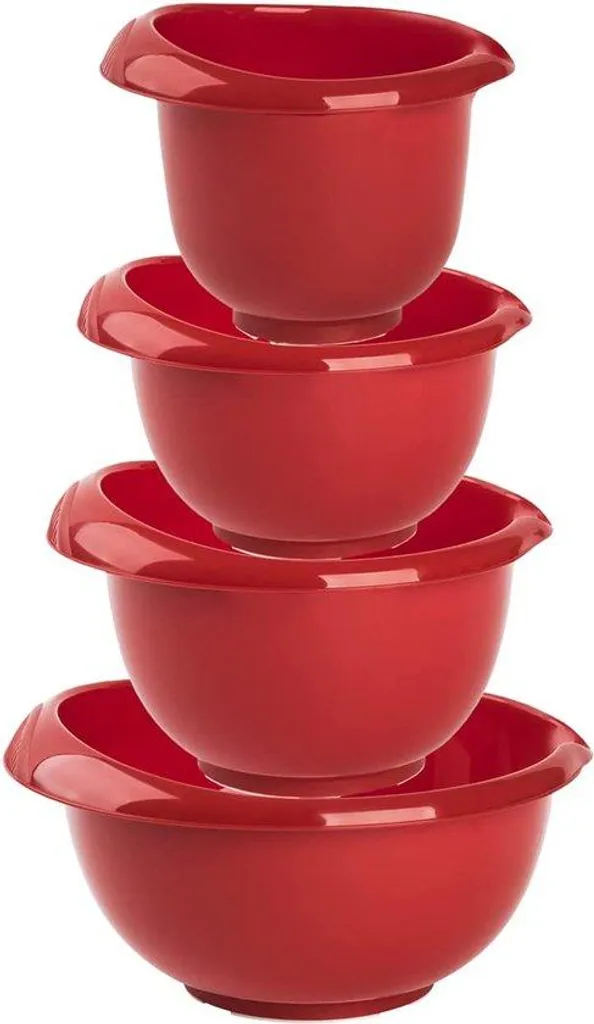 Porte-serviettes empilables rouges lot de 4 avec base silicone adhérente