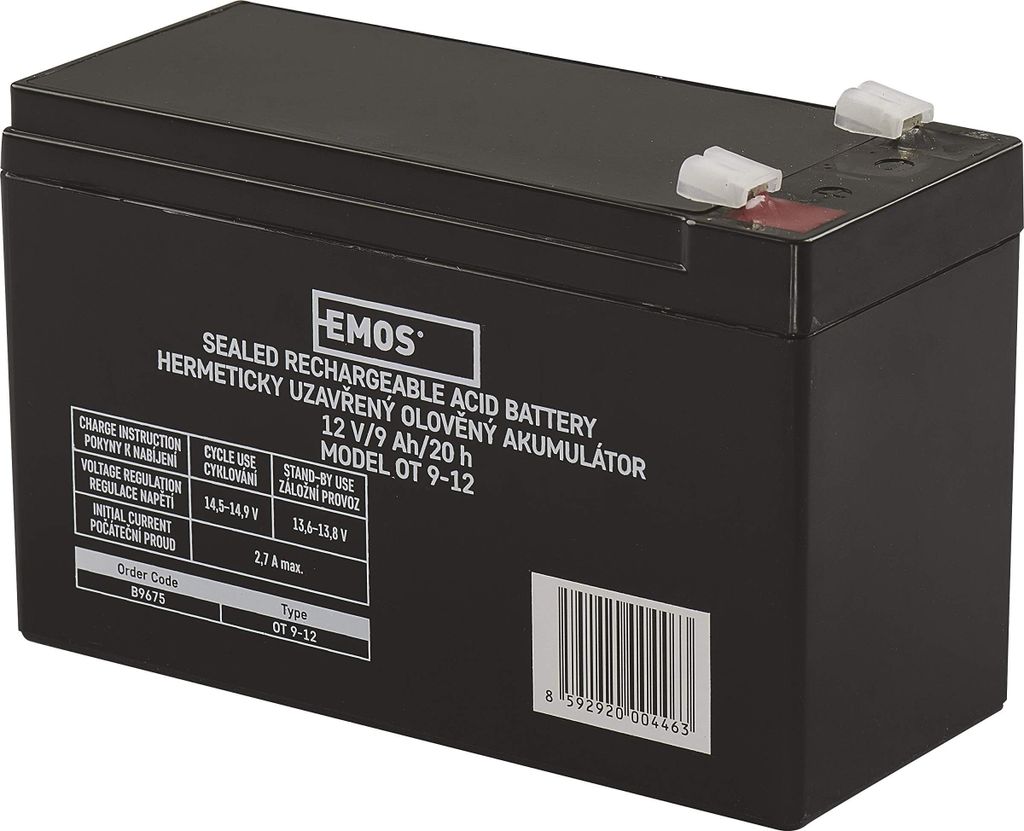 Emos Akumulátor Sla 12V/9Ah Fa-6,3Mm Immagine del prodotto 