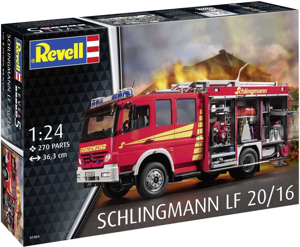 Plastic ModelKit auto 07404 - Schlingmann LF20/16 Mercedes Obrázek produktu 