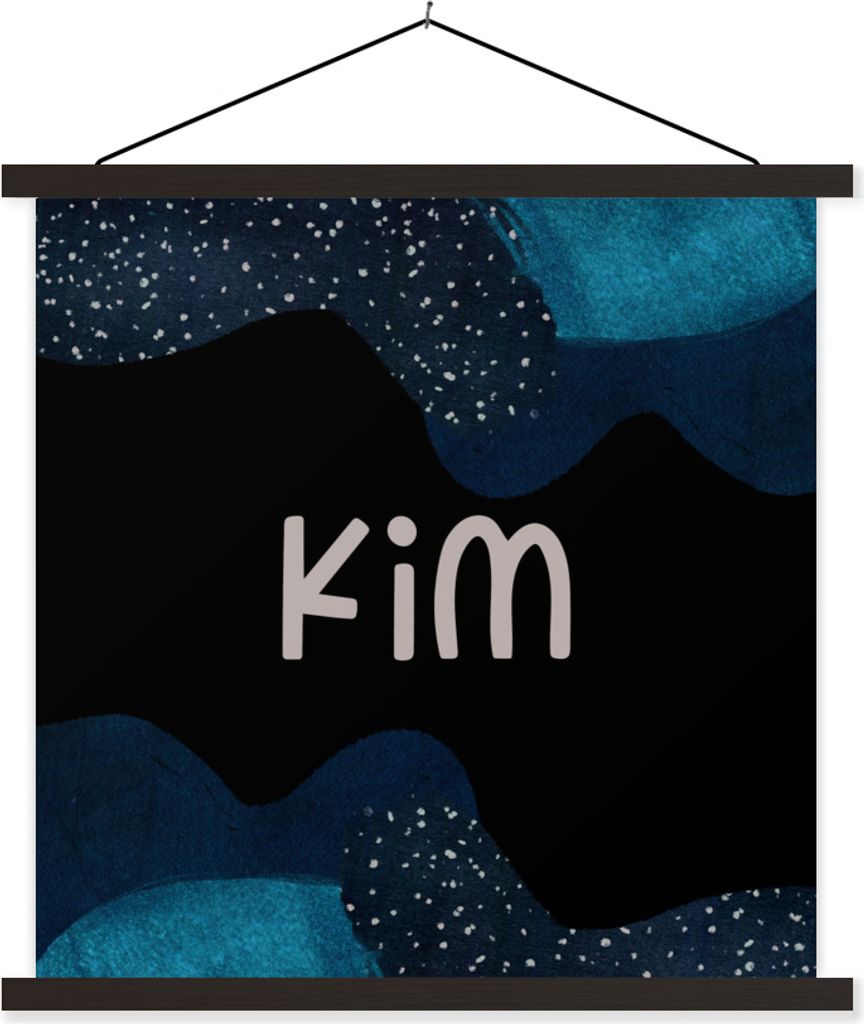 MuchoWow Textilposter Kim - Pastell - Mädchen 60x60 cm mit schwarzem Rahmen - Posteraufhänger