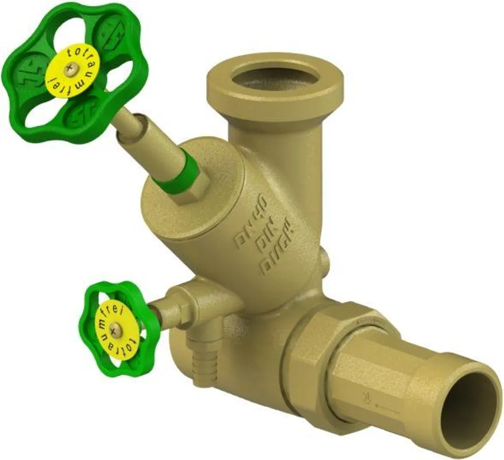 Vanne T DN40 pour système hydraulique avec filetage 1 1/2 et 2 1/4 pouce