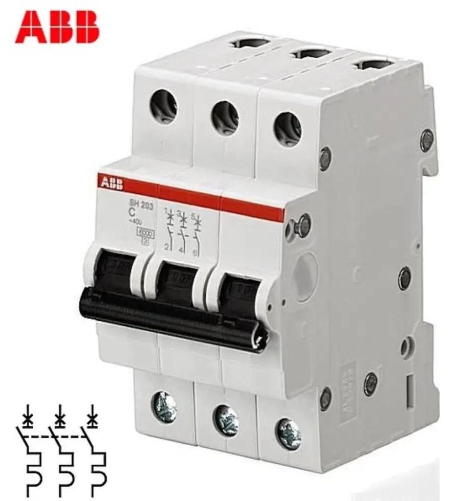 Interruttore automatico C, 3 poli, 16A SH203 Immagine del prodotto 