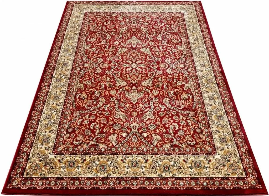 Tapis de salle à manger 160x220 cm LUCHO rouge idéal pour décoration