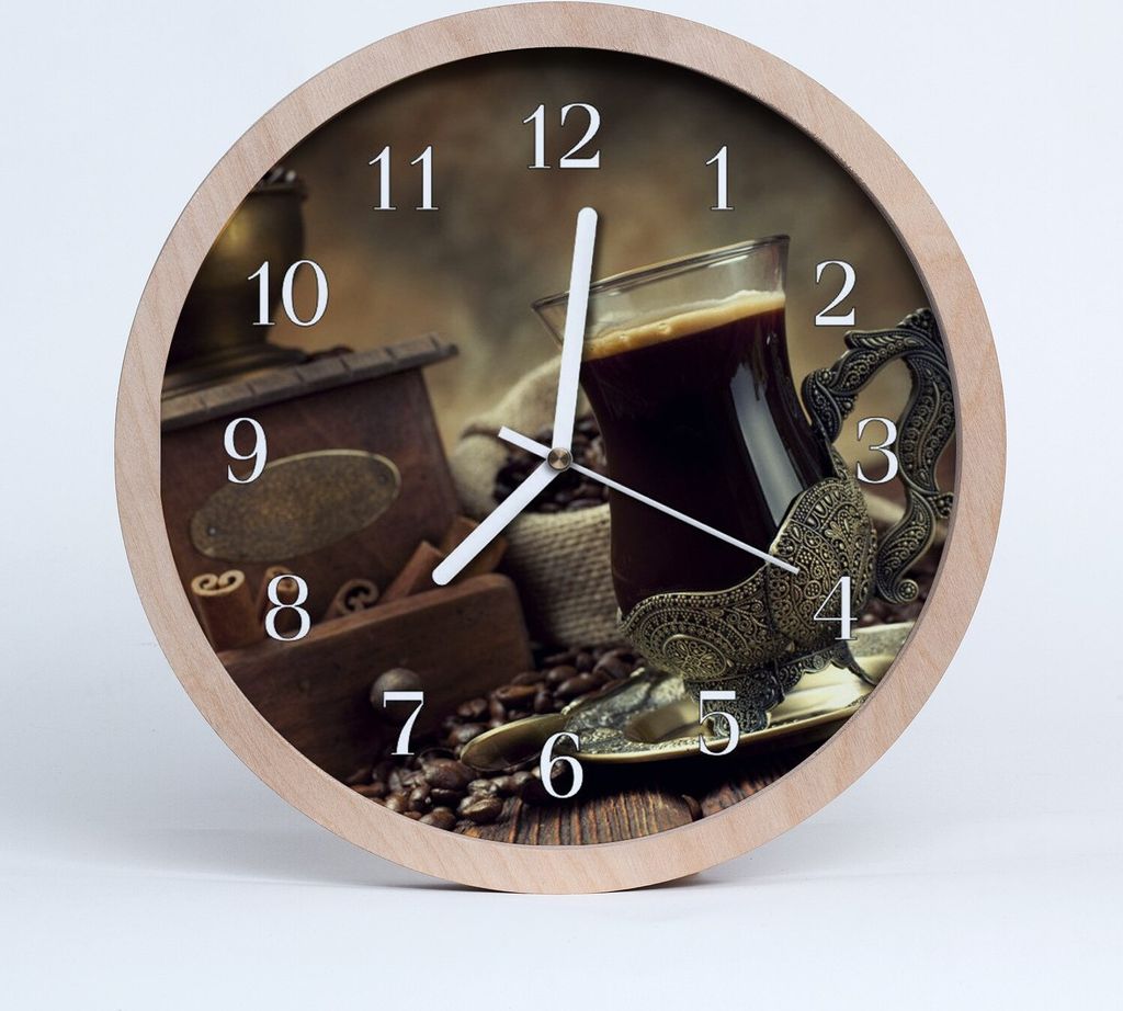Holzuhr 20fi cm wanduhr - Kaffee in der Küche
