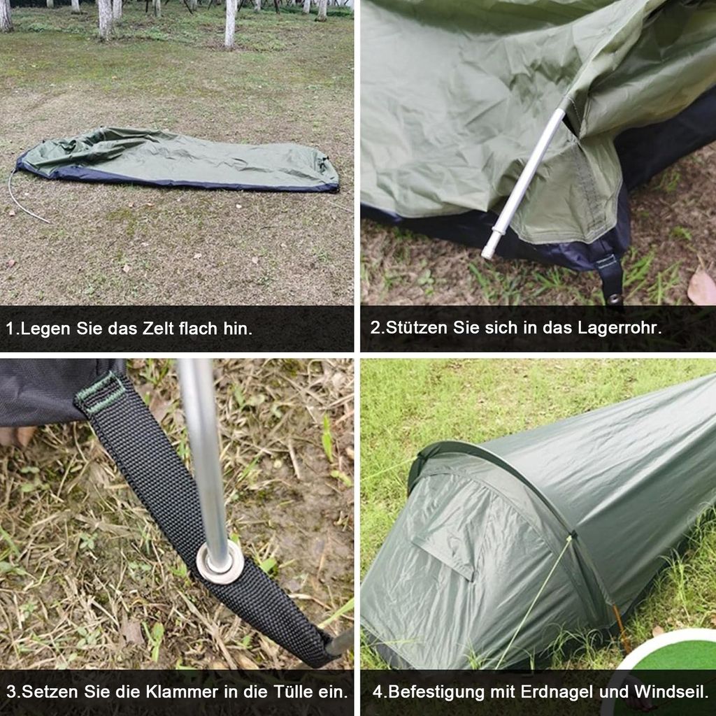1-Person Zelt, Tragbares Persönliches Wanderzelt, Produktbild 7