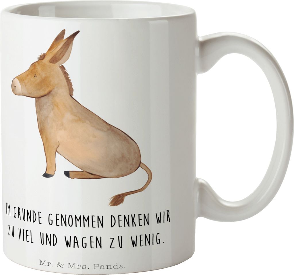 Mr. & Mrs. Panda haferl Esel - Weiß - Geschenk, Tapferkeit, Produktbild 
