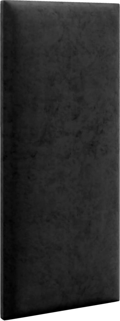 LIKMA Wandkissen Stoff Polsterpaneel Schwarz 30x25 cm Gepolstert Wandkissen Bett Polsterpaneel Wandpolster Kopfteil Kopfenden Stoff: Riviera 100