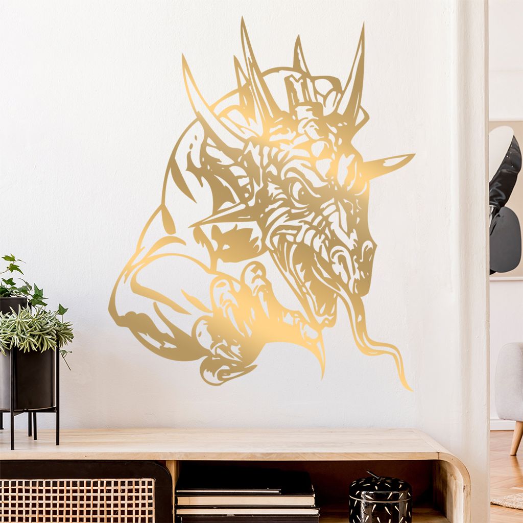 Drachen Klaue Wandtattoo in 6 Größen - Wandaufkleber Wall Sticker - Dekoration, Küche, Wohnzimmer, Schlafzimmer, Badezimmer