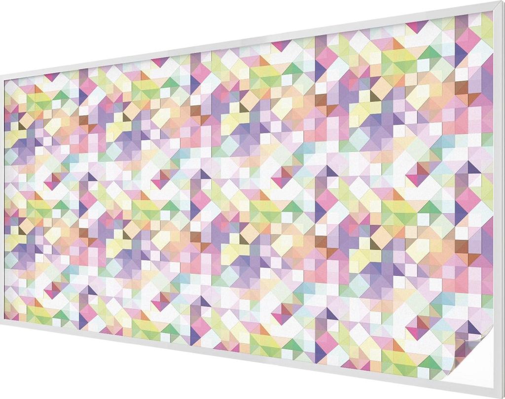 Buntglas Fensterfolie – 116x200 cm – Stained-Glass Design – blickdichte dekorative Sichtschutzfolie – selbstklebend, UV-Schutz – Abstrakt...