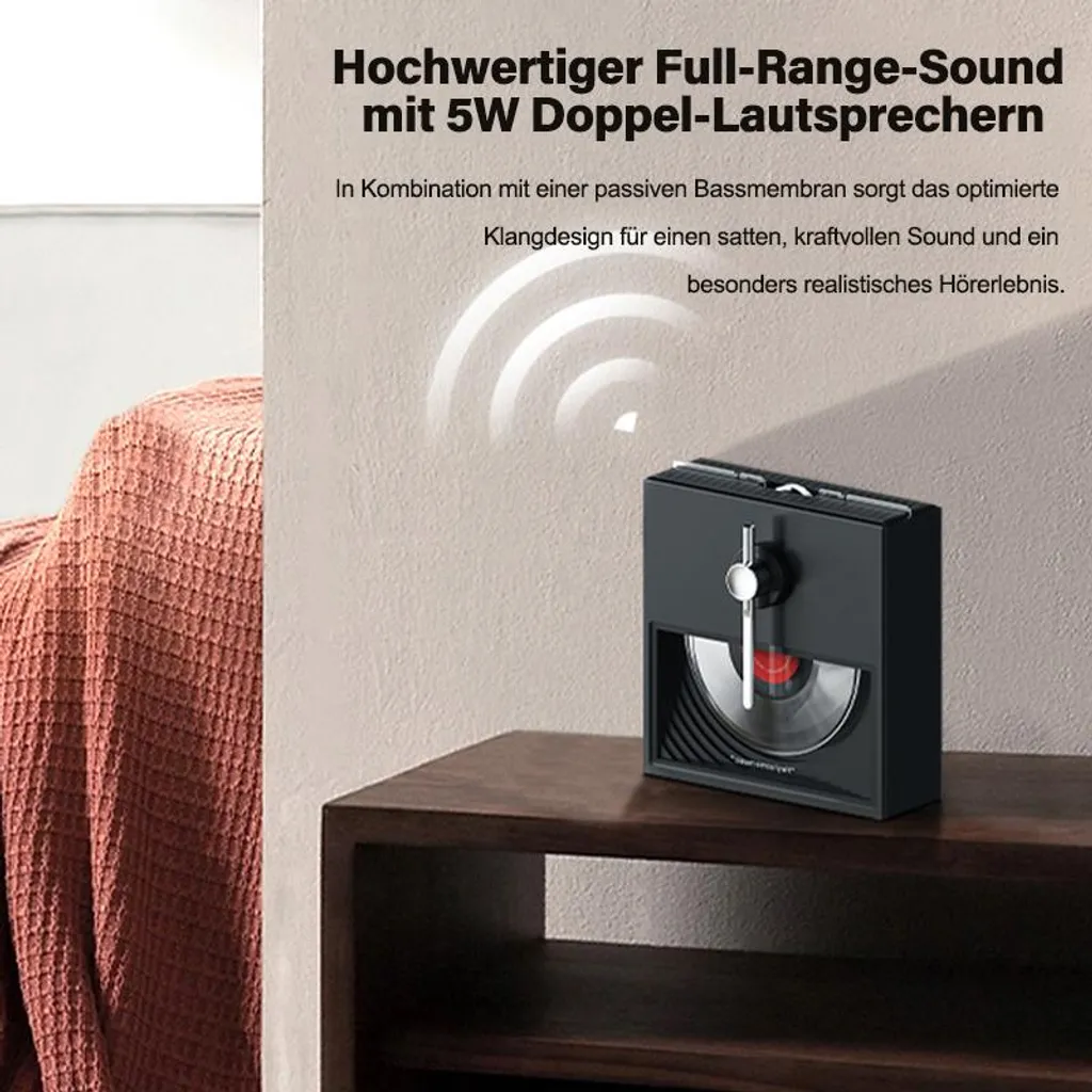 ZELURXX Enceinte Bluetooth Blanche - Double Haut-parleur 5W Son à 360° - 4