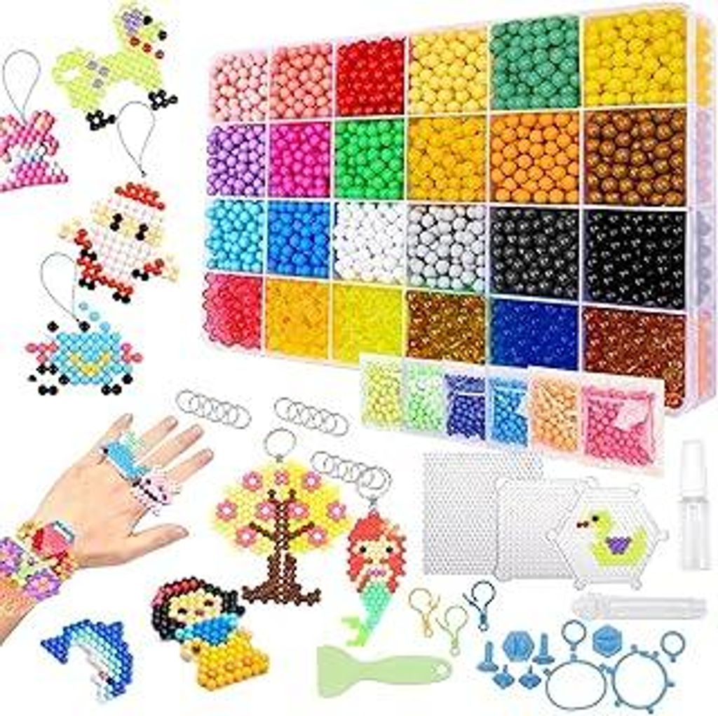 Tbintul Wasserperlen Bastelset, 3000 Magische Sprühperlen in 30 Farben Bastelperlen Kunsthandwerk DIY Spielzeug für Kinder 6 7 8 9 10 Jahre