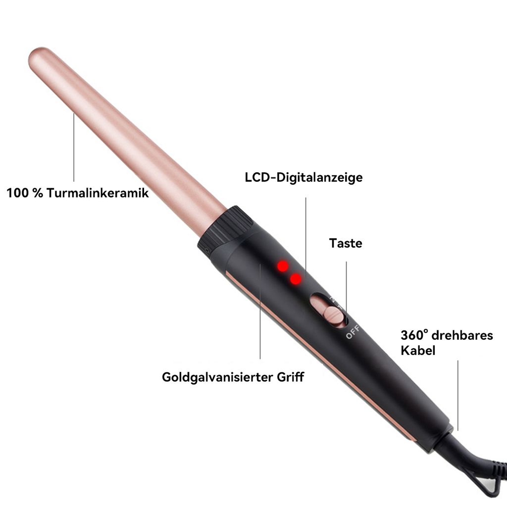 lockenstab 5 in 1, mit 3 Fässern, Pro Lockenstäbe für große Produktbild 6