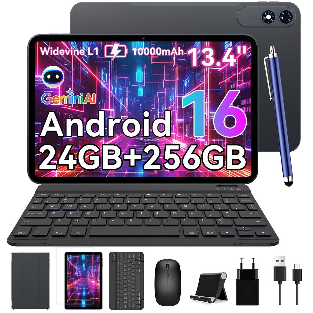 TABWEE T60Pro 13.4" Android 16 Tablet, 24GB(8+16)+256GB/2TB Produktbild 