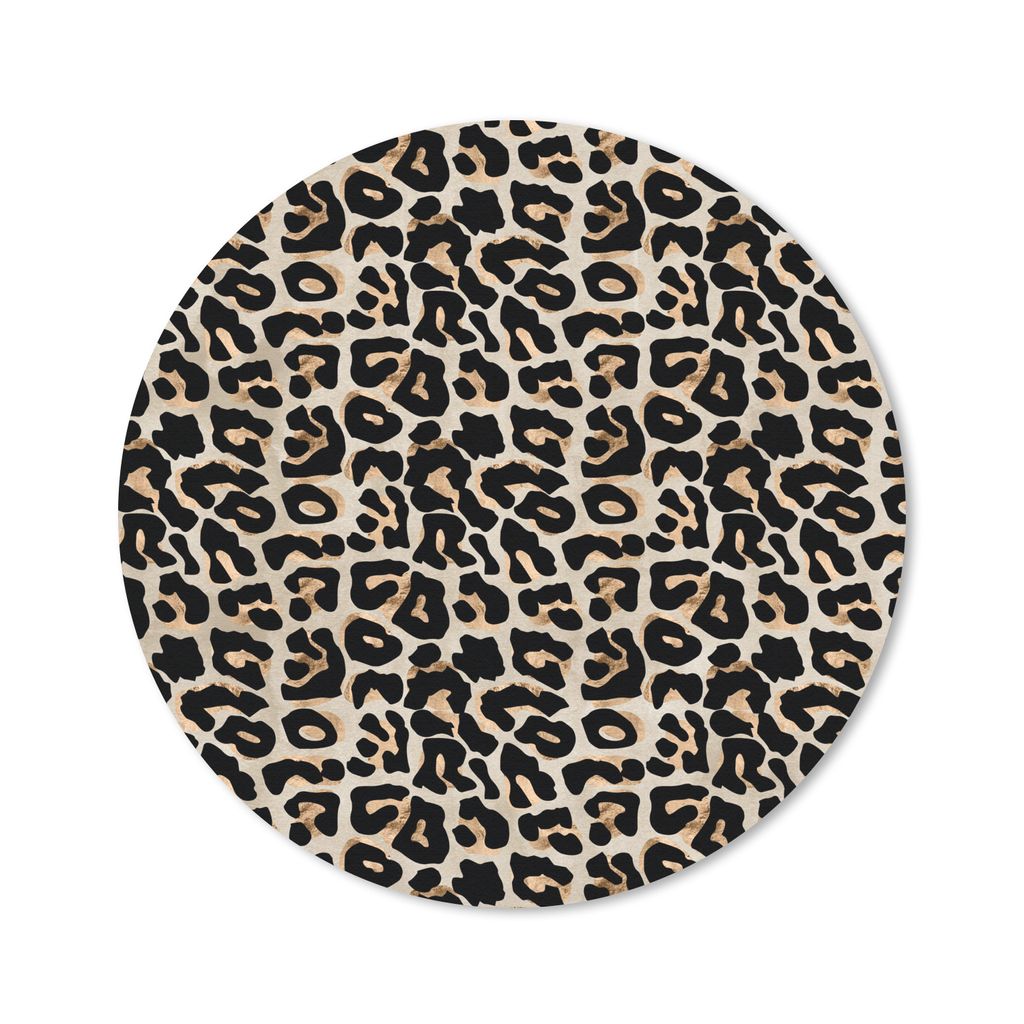 MuchoWow Mauspad Mousepad Tiermuster - Panther - Schick 20x20 cm - Mousepads - Maus Mat - Pad - Mausunterlage - Schreibtischmatte