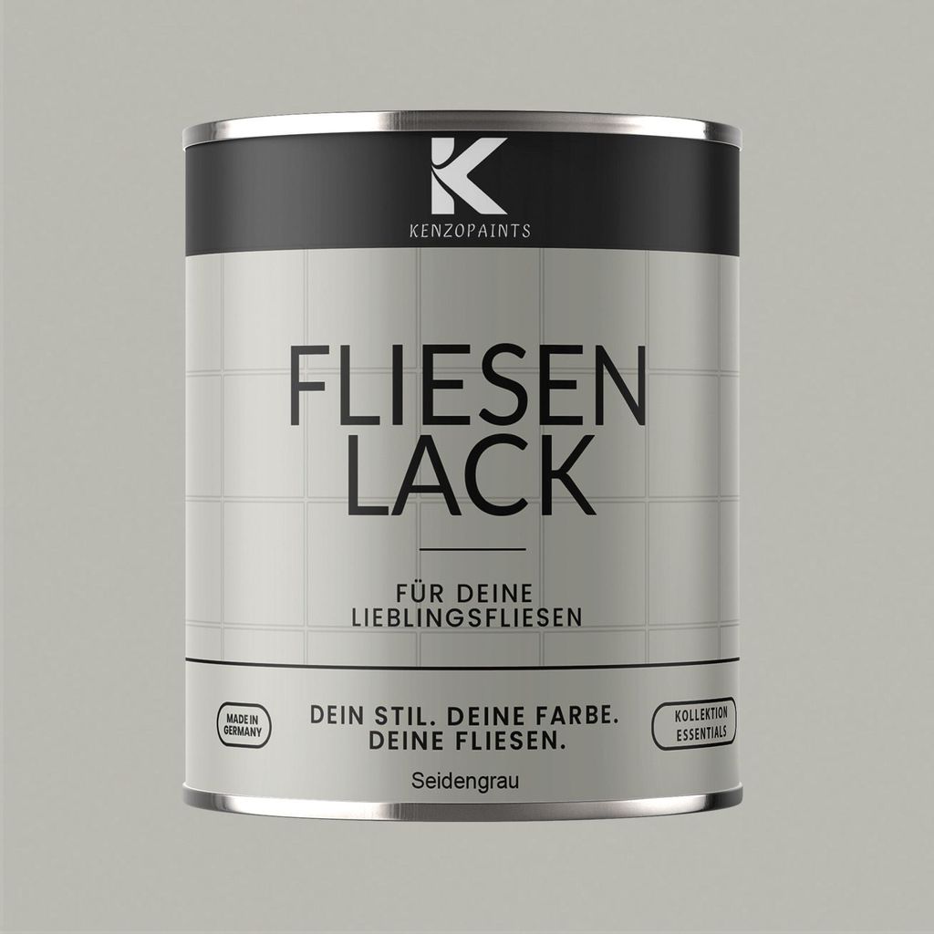 Kenzopaints 750ml Fliesenlack Fliesenfarbe - Seidengrau Produktbild 