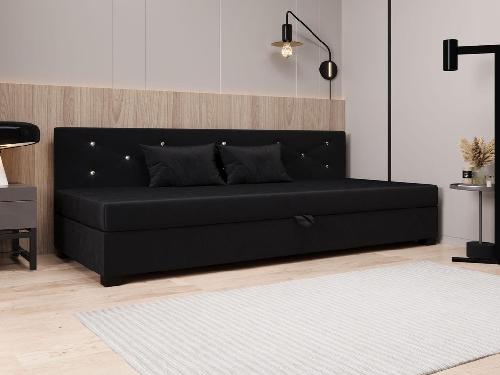 Polsterbett 90x195 MILEKA BIZ 2 - Graphit