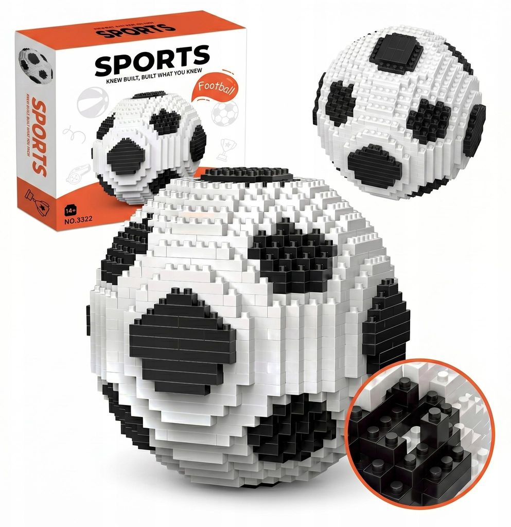 3D Fußball Klemmbausteine Set (860 Teile) - Perfektes Geschenk für echte Fußballfans