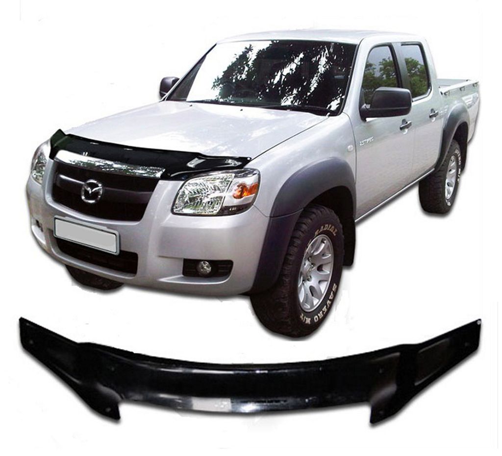 SCOUTT | Motorhaube Windabweiser Insekten Steinschlagschutz Für Mazda BT-50 2008-2011, Aerodynamisch, Einfache Montage, Getönt, Spezielle Halteru...