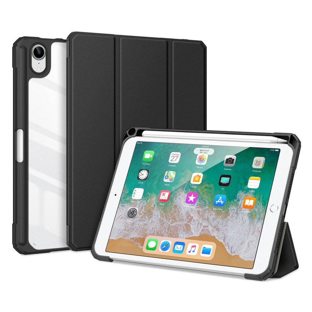 Dux Ducis Toby Gepanzerte Smart Flip Case Für Ipad Mini 2021 Mit Apple Pencil Holder Schwarz