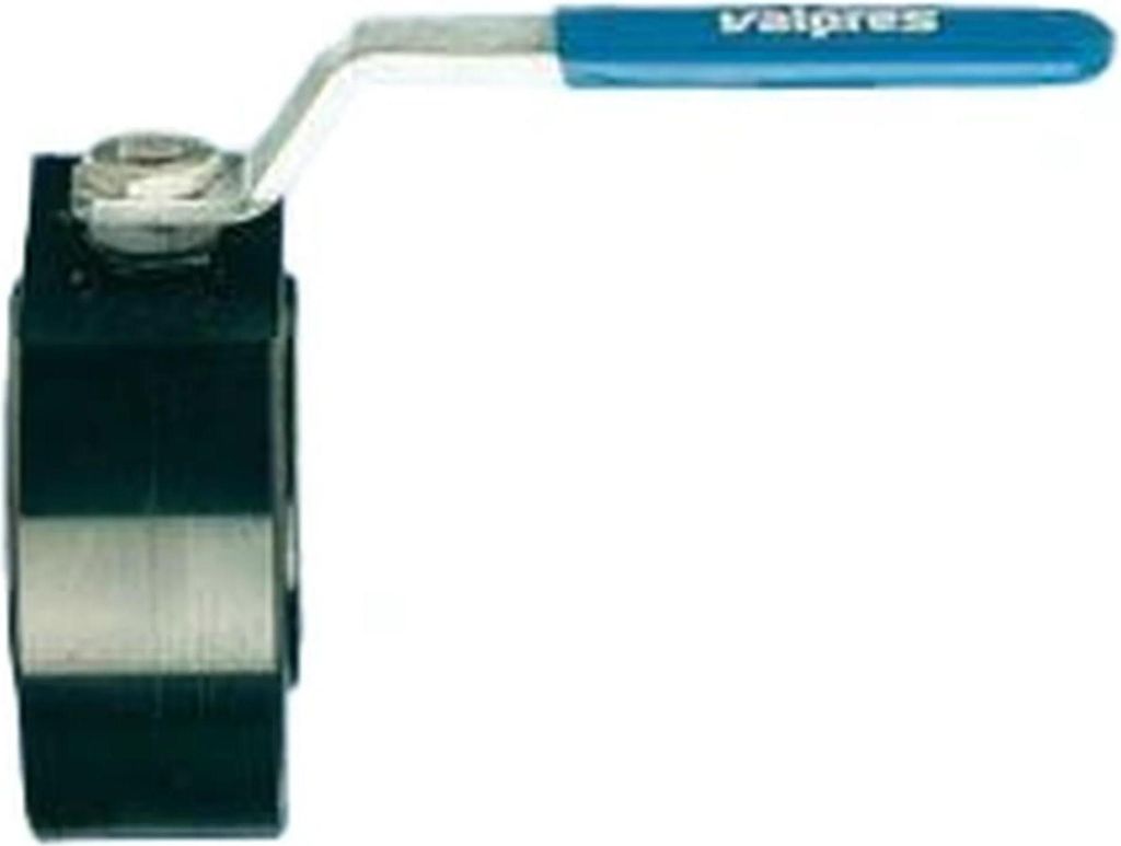 Valpres Kompaktflanschkugelhahn, v.DG, DN50, PN16, C-Stahl, 1.4301/PTFE, -20/+160°C, HH, 1 Stk.