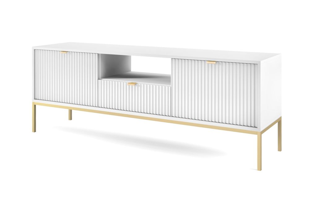 AX LIVING Lowboard TV Eternas 154 cm modernes Design, Weiß