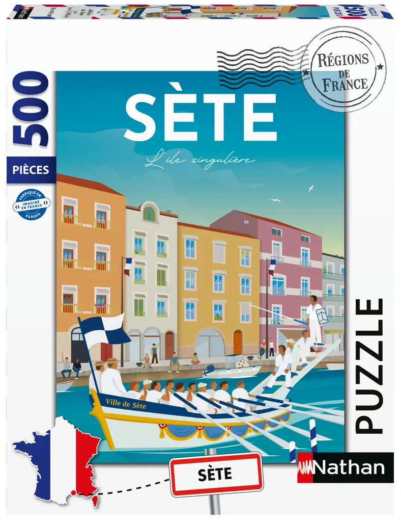 Puzzle Sète Louis L'Affiche de 500 pièces Nathan finition mate haute qualité