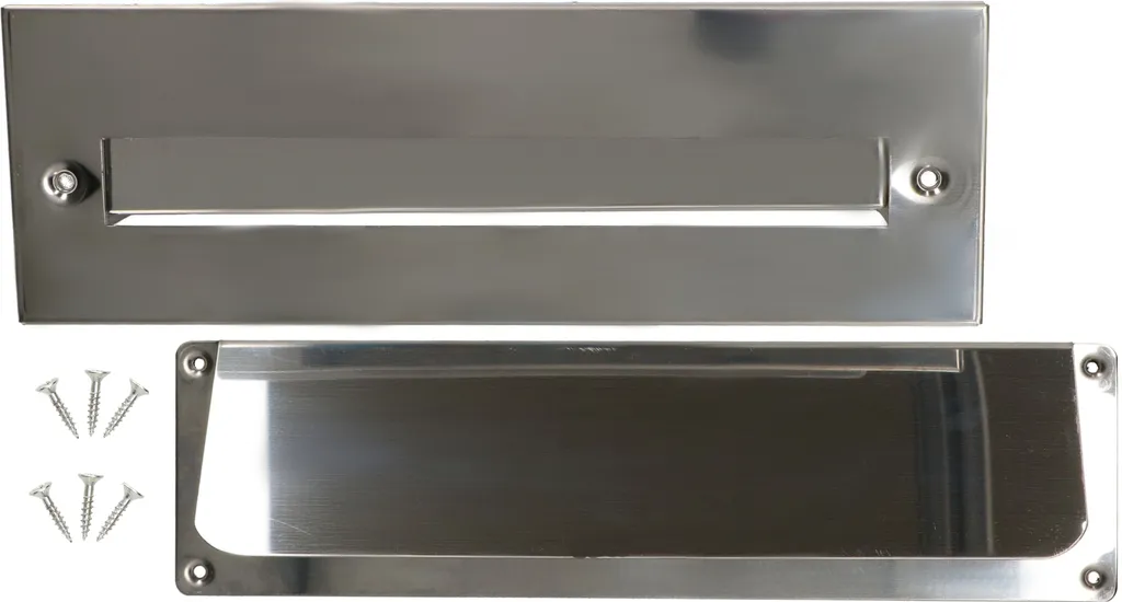 Entrée de Courrier Extérieure en Inox pour Porte d'Entrée 275 x 90 mm