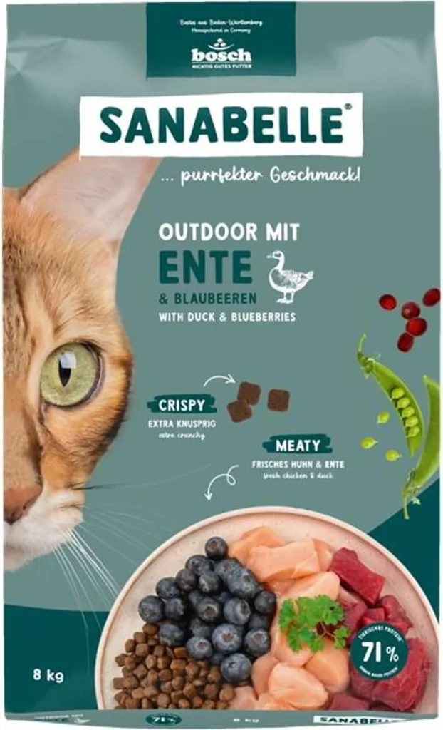 Cibo Gatti Sanabelle Outdoor 8kg: Il Gusto dell'Anatra Fresca