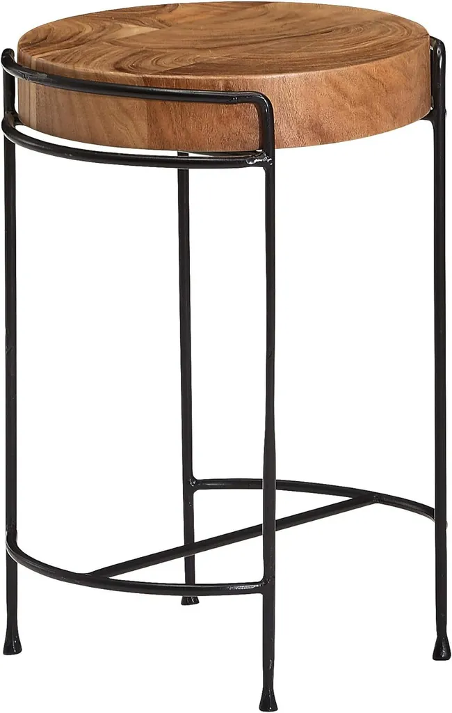 Table d'appoint stable en bois massif pour petits espaces et studio - 2
