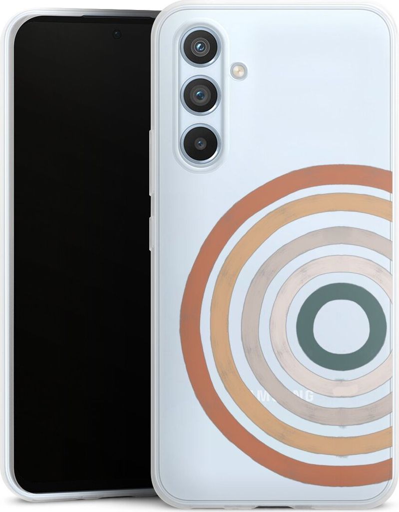 DeinDesign Slim Hülle für Samsung Galaxy A54 5G Silikon Case Ultra Dünn Handyhülle Kreise Regenbogen Wasserfarbe