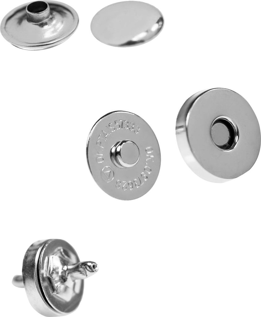 10 Magnet-Knöpfe Magnet-Verschlüsse Taschenverschluss Nähen Produktbild 