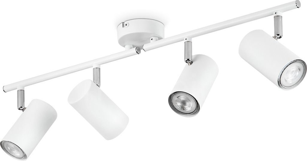 Gambellara moderne Deckenlampe aus Metall in Weiß/Chromfarben