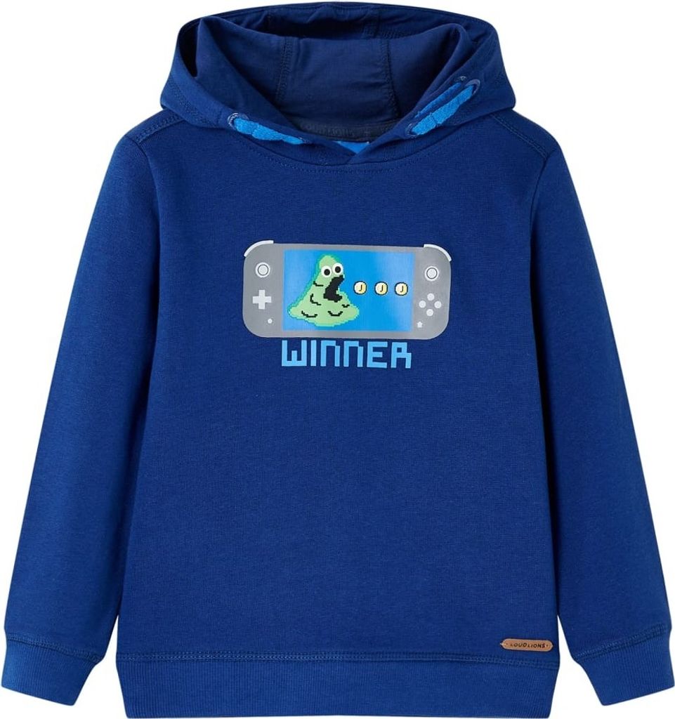Kinder-Kapuzenpullover Dunkelblau 128