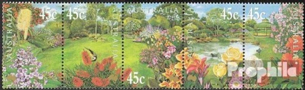 Briefmarken Australien 2000 Mi 1907-1911 Fünferstreifen (kompl.Ausg.) postfrisch Blumen