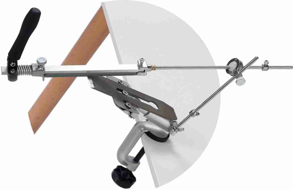 Schärfgerät-Set Festwinkel-Messerschärfer Messerschärf-Set Messerschleifer Kantenschärfer Abrasiv-Haltesystem mit 4 Schärfsteinen