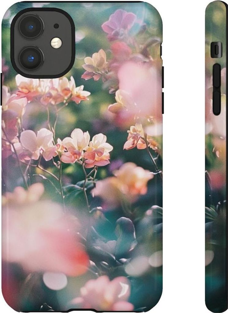 Zarte Blüten in Rosa und Pfirsich – Hülle Kompatibel mit iPhone 11