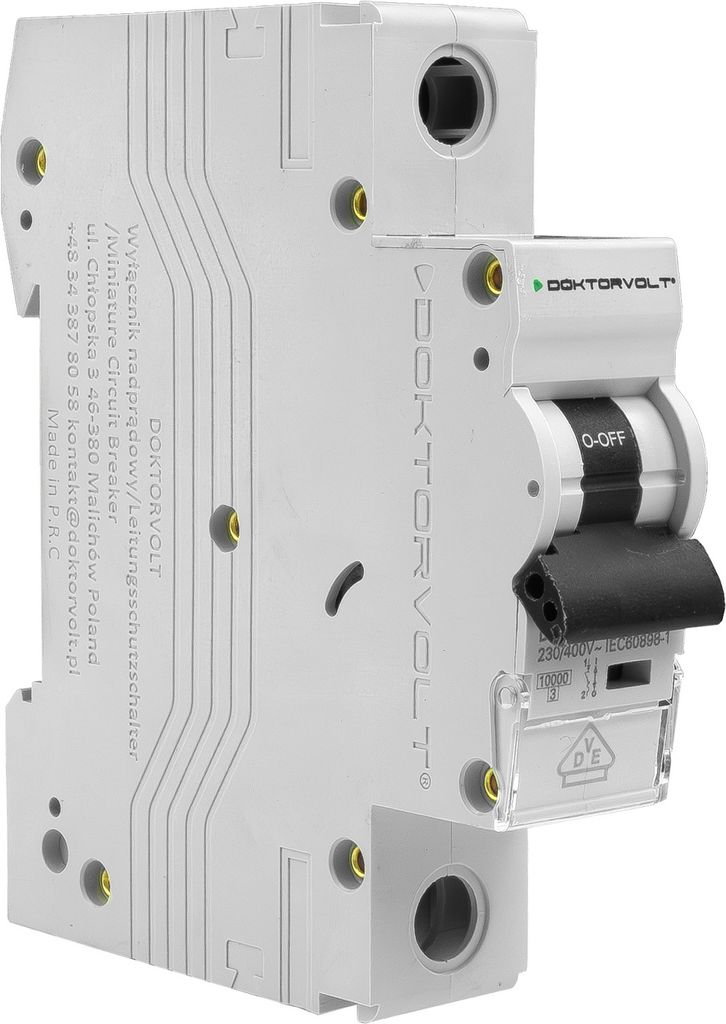 Leitungsschutzschalter MCB 10kA 1P 10A VDE Typ B LS-Schalter Doktorvolt DV-3158
