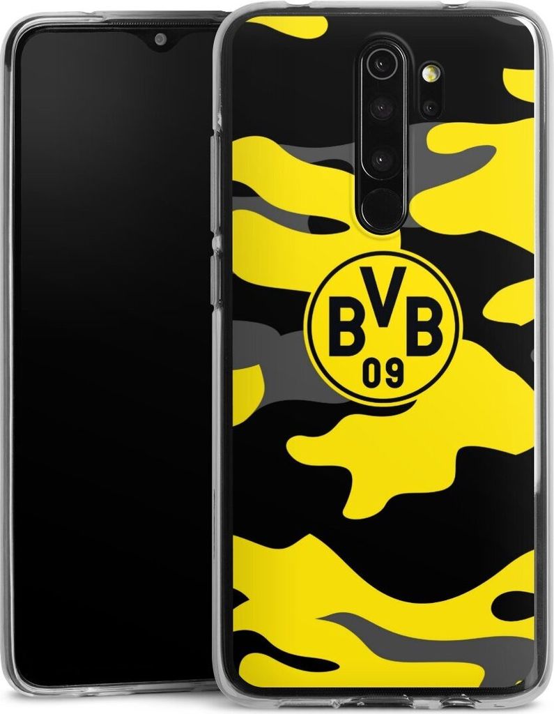 DeinDesign Handyhülle für Xiaomi Redmi Note 8 Pro Silikon Hülle Case Smartphone Schutzhülle BVB Borussia Dortmund Fanartikel