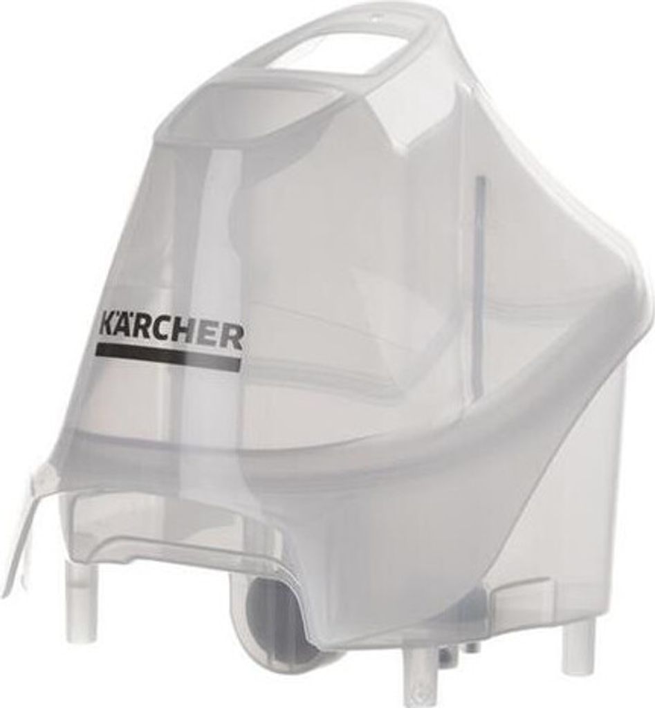 A clear studio shot of a Kärcher water tank.